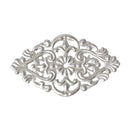 10 Silver Tone Metal Filigree Rhombus Embellishment Findings  fil0048a