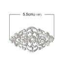 100 Silver Tone Metal Filigree Rhombus Embellishment Findings  fil0048b
