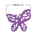 10 Painted Wood Filigree BUTTERFLY Charm Pendants, mixed colors, 1-7/8"  cho0086