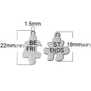 5 Sets Antique Silver "Best Friends" Puzzle Piece Charm Pendants  chs1443