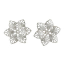 20 Silver Tone Filigree FLOWER Metal Embellishment Findings  fil0051a
