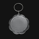 2 Large Clear Acrylic FLOWER Photo Setting Key Ring Pendants, 8.8x5.3cm  cha0138