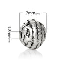 20 Antique Silver Round Carved Bali Style Metal Spacer Beads, 8mm  bme0292