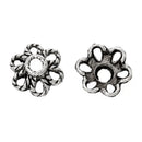 1000 Bulk Package Antique Silver FLOWER Metal Bead Caps, 6x6mm  fin0318b