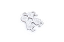 8 Silver Metal BOY and GIRL Kissing Charms or Pendants chs1472