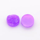 10 Round Resin GRAPE PURPLE DRUZY Cabochons, 12mm  cab0224