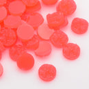 10 Round Resin CORAL DRUZY Cabochons, faux druzy, 12mm  cab0226