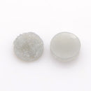 10 Round Resin HEATHER GREY DRUZY Cabochons, 12mm  cab0227