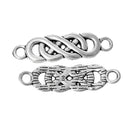 8 Antique Silver TWISTED DOUBLE Infinity Charm Connector Links, 22x8mm  chs1525