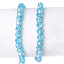 50 Faceted Round SKY BLUE AB Glass Crystal Beads, 6mm  bgl0830