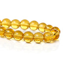 1 Strand Round Glass Beads, GOLDEN YELLOW  6mm  bgl0873