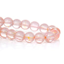 1 Double Strand LIGHT PINK with Golden Yellow Speckled Drizzle Design, Glass Beads 8mm  bgl0875