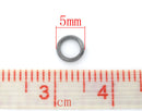 50 Gunmetal Open Jump Rings 5mm   jum0096a