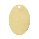10 Gold Brass Sheet Metal Stamping Blanks, OVAL shape, 1 hole, 28x19mm   26 gauge msb0175