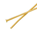 Bulk Package 500 Bright Gold Tone Metal Flat Head Pins 20 gauge, 51mm long (2" long)  pin0070