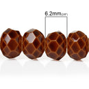 1 Strand 8x6mm Crystal Beads, Rondelle CHOCOLATE BROWN bgl0905