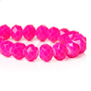 1 Strand 8x6mm Crystal Beads, Rondelle FUCHSIA HOT PINK bgl0909