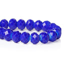 1 Strand 8x6mm Crystal Beads, Rondelle ROYAL BLUE bgl0901