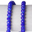 1 Strand 8x6mm Crystal Beads, Rondelle ROYAL BLUE bgl0901