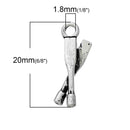 10 Silver Tone Metal CANOE PADDLES Charm Pendants chs1568