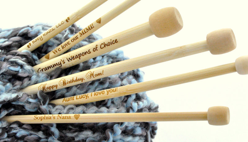 personalized knitting needles