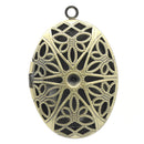 2 Antique Bronze Perfume Diffuser Oval Picture/ Photo Frame Locket Pendants, filigree 39x26mm chb0291