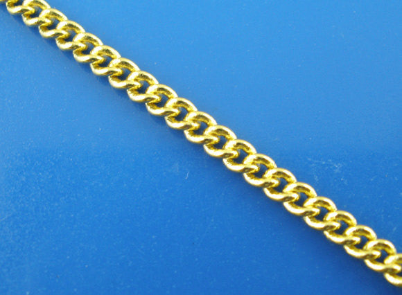 5 meters Bright Gold Plated Curb Link Chain . unsoldered links are 2x1.5mm fch0141