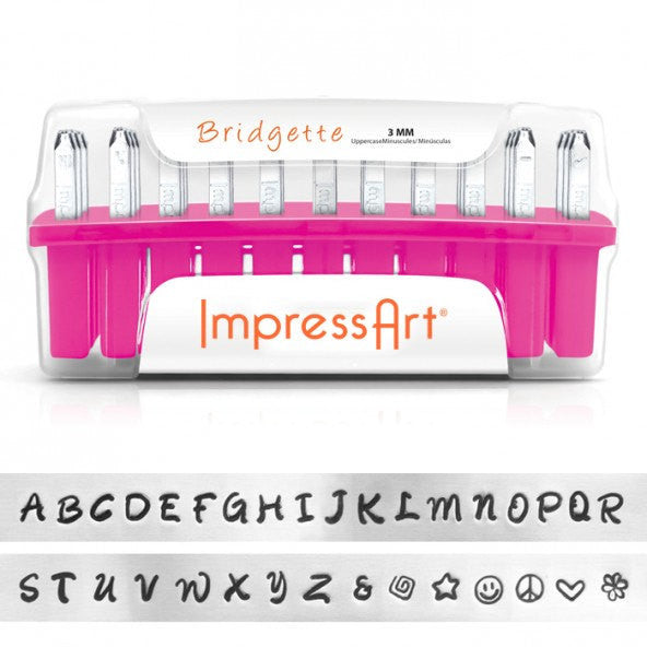 ImpressArt Metal Alphabet Letter Stamping Set,  3mm UPPERCASE BRIDGETTE Font tol0204