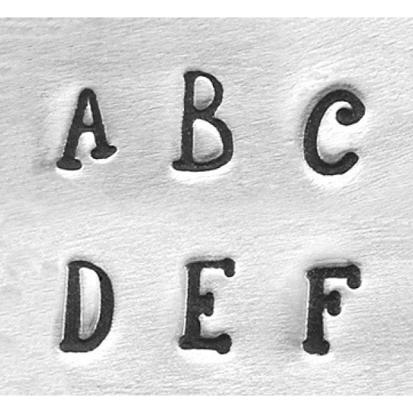 4mm UPPERCASE JEANIE Font, ImpressArt Metal Alphabet Letter Stamping Set, tol0139