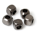 500 GUNMETAL BLACK Tone Faceted Cube Spacer Beads  2.5mm  bulk package bme0308