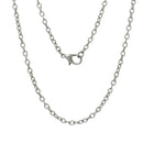 One Dozen (12) Silver Tone CABLE LINK CHAIN Necklaces, lobster clasp, 30" long   fch0152