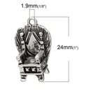 4 Silver Pewter BOUDOIR CHAIR Charm Pendants  chs1596