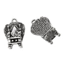 4 Silver Pewter BOUDOIR CHAIR Charm Pendants  chs1596