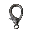 20 Large GUNMETAL BLACK Fancy LOBSTER Clasps . Decorative Design, bulk package  fcl0121b