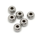 5mm STAINLESS STEEL Metal Rondelle Spacer Beads, 100 beads, bme0313b