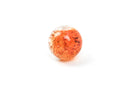 24 Crackle Glass ORANGE and CLEAR Round Glass Beads  8mm  bgl0985