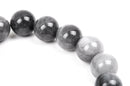 12mm HAWKS EYE AGATE Round Gemstone Beads, grey and white, natural gemstone, gag0124b