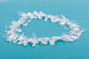 Half Strand Natural QUARTZ Point Dagger Crystal Beads, clear, smooth polished, about 3/4" long about 45 beads, gqz0039