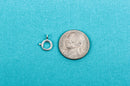 10 Sterling Silver spring ring clasps, 8mm diameter, pms0251