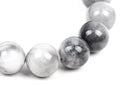 12mm HAWKS EYE AGATE Round Gemstone Beads, grey and white, natural gemstone, gag0124b