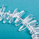 Half Strand Natural QUARTZ Point Dagger Crystal Beads, clear, smooth polished, about 3/4" long about 45 beads, gqz0039