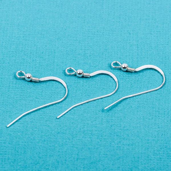 Ear Wire Components 20 Deluxe Sterling Silver earring components ear wires, ball and sprin