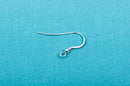 20 Deluxe Sterling Silver earring components ear wires, ball and spring, flattened, pms0249