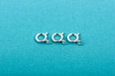 10 Sterling Silver spring ring clasps, 8mm diameter, pms0251