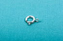 10 Sterling Silver spring ring clasps, 8mm diameter, pms0251