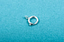 10 Sterling Silver spring ring clasps, 6mm diameter, pms0252
