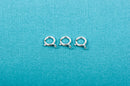 10 Sterling Silver spring ring clasps, 6mm diameter, pms0252