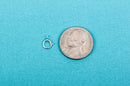 10 Sterling Silver spring ring clasps, 6mm diameter, pms0252