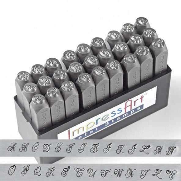 ImpressArt Metal Alphabet Letter Stamping Set,  6mm UPPERCASE ROYAL CREST Font  tol0143a