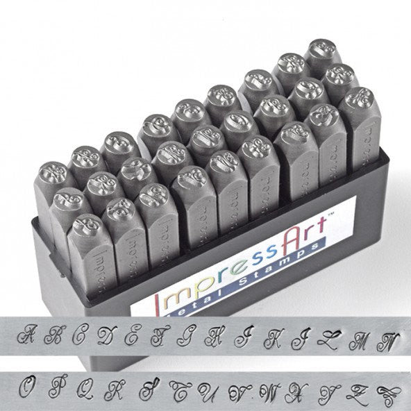 6mm Lettering ImpressArt Metal Alphabet Letter Stamping Set, 6mm UPPERCASE ROYAL CRE